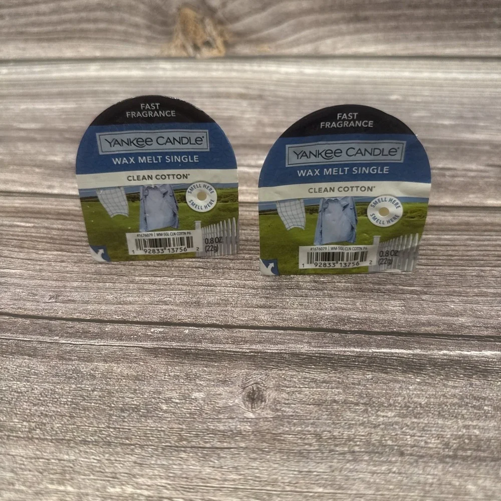 Yankee Candle Wax Melt Different Scents (QTY-2), New, Lot Bundle Clean Cotton